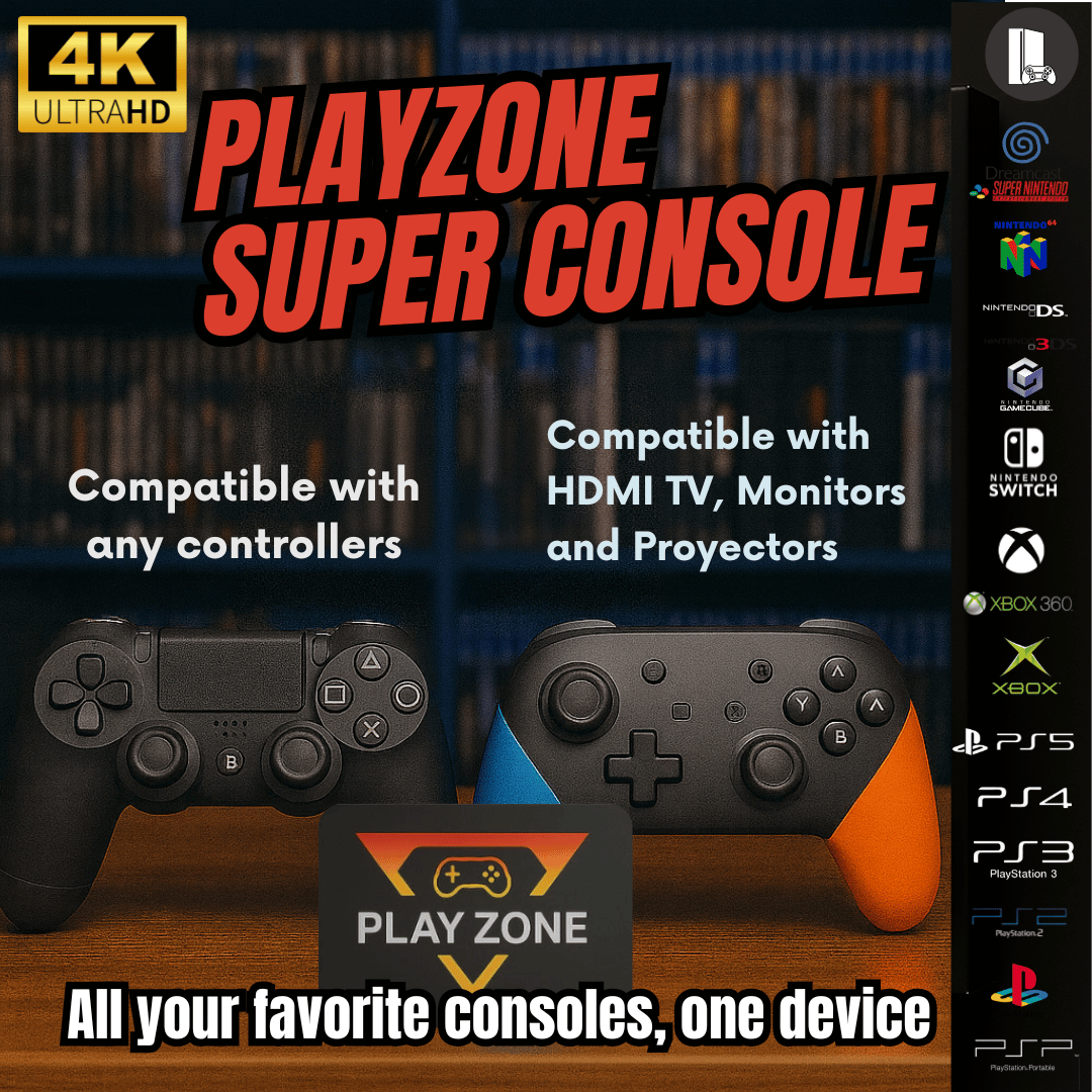 Play Every Console – PS5, Switch, Xbox & 50,000 Games in One with Playzone™ Super Console 1TB