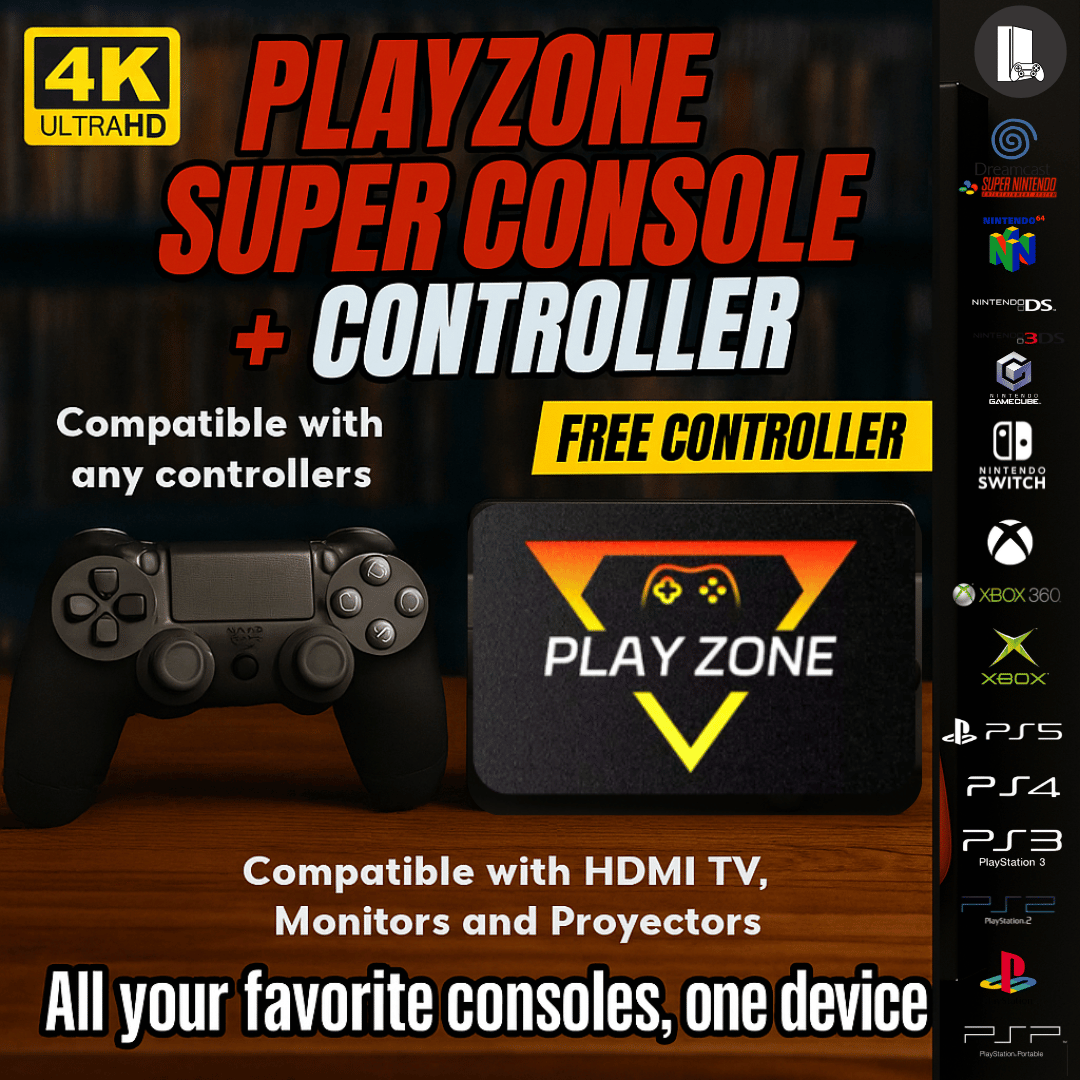 Play Every Console – PS5, Switch, Xbox & 50,000 Games in One with Playzone™ Super Console 1TB